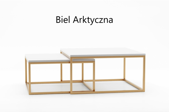 DUAL Gold – elegancki zestaw stolików kawowych 2w1 w stylu glamour